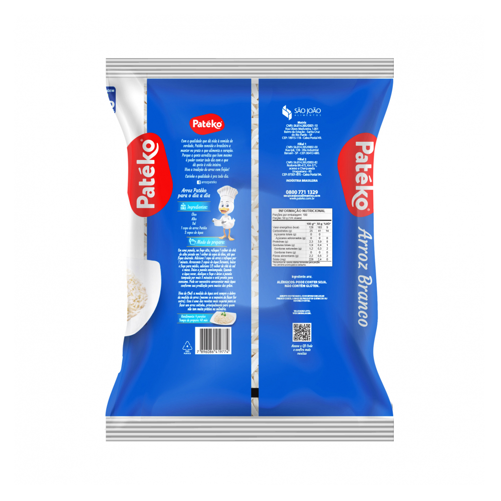 ARROZ BLANCO, GRANO LARGO  TIPO I 1KG