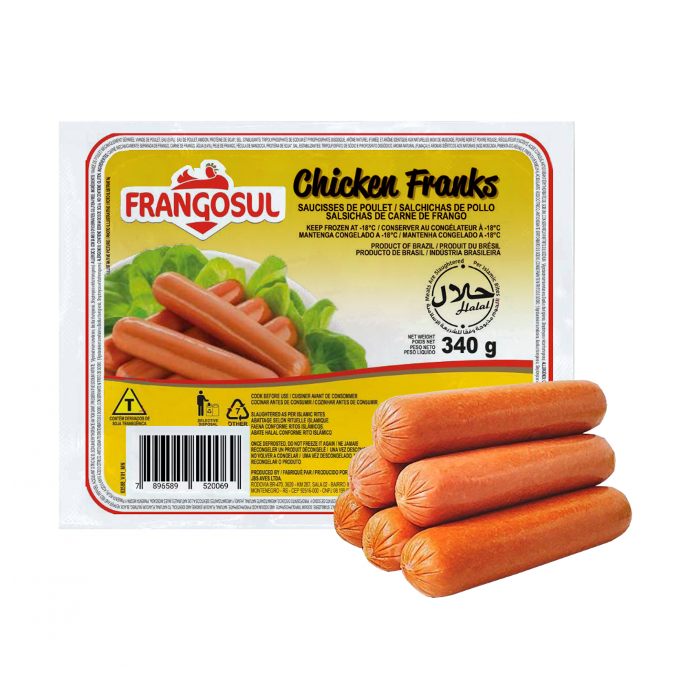 Salchichas mixta de pollo y cerdo 340 gramos